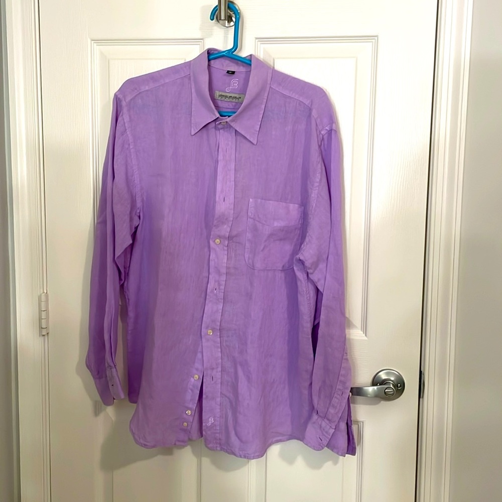 Lorenzo Brunelli Button Down Linen Shirt Made in Italy